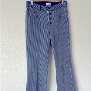Sonia Rykiel women's striped trousers size 38 blue  low rise jeans/ pants
